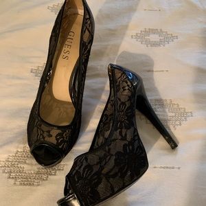 Black Guess lace heels